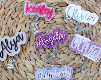 Namensschild Reel, benutzerdefinierte Namensschild Reel, personalisierter einziehbarer ID-Ausweishalter, Namensschild Reel