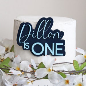 3D Acrylic Custom Name Cake Topper,  Boho First Birthday Party,  Personalized Name, First Birthday, 1st birthday, Double Layered Cake Decor