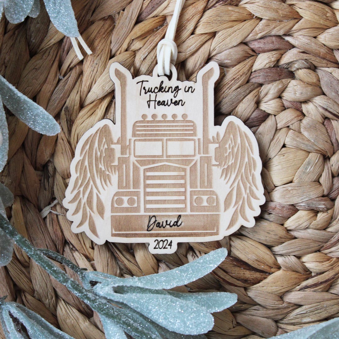 Personalized Truck Driver Memorial Ornament, Custom Big Rig Remembrance ...