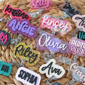 Name Badge Reel, custom name badge reel, Personalized Retractable ID Badge Holder, name badge  Reel, work name badge