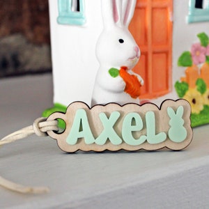 Easter Name Basket tag, Easter tag, bunny tag, custom Easter basket tag