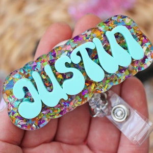 Name Badge Reel, custom name badge reel, Personalized Retractable ID Badge Holder, name badge  Reel