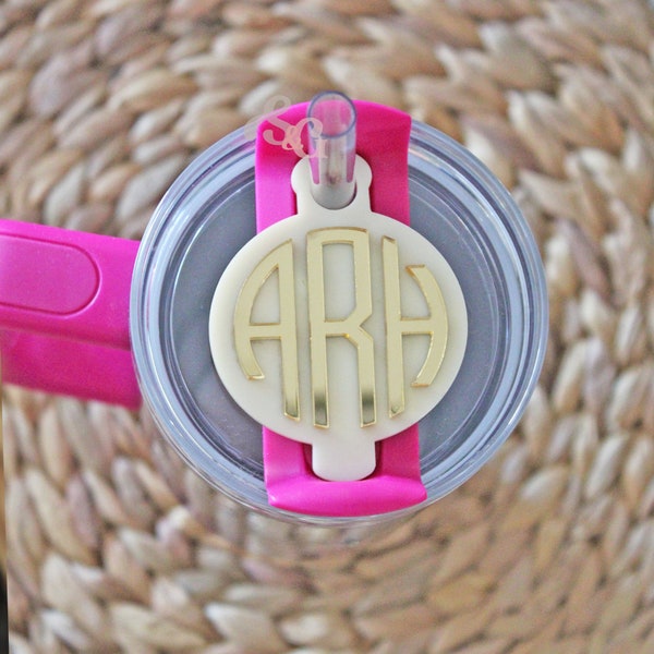 Monogram Stanley Name Plate, Monogram Stanley Topper, tumbler name plate
