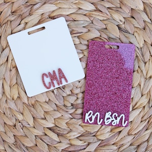 Custom Acrylic Badge Buddy, Nurse Badge Buddy, ID Holder, Badge Buddy, Custom Badge Buddy, Nurse Badge Accessories, Badge, ID, 3D