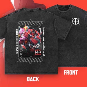 Deadpool – Marvel Rivals Acid Wash Oversize T-shirt | 250 GSM | Vintage-look