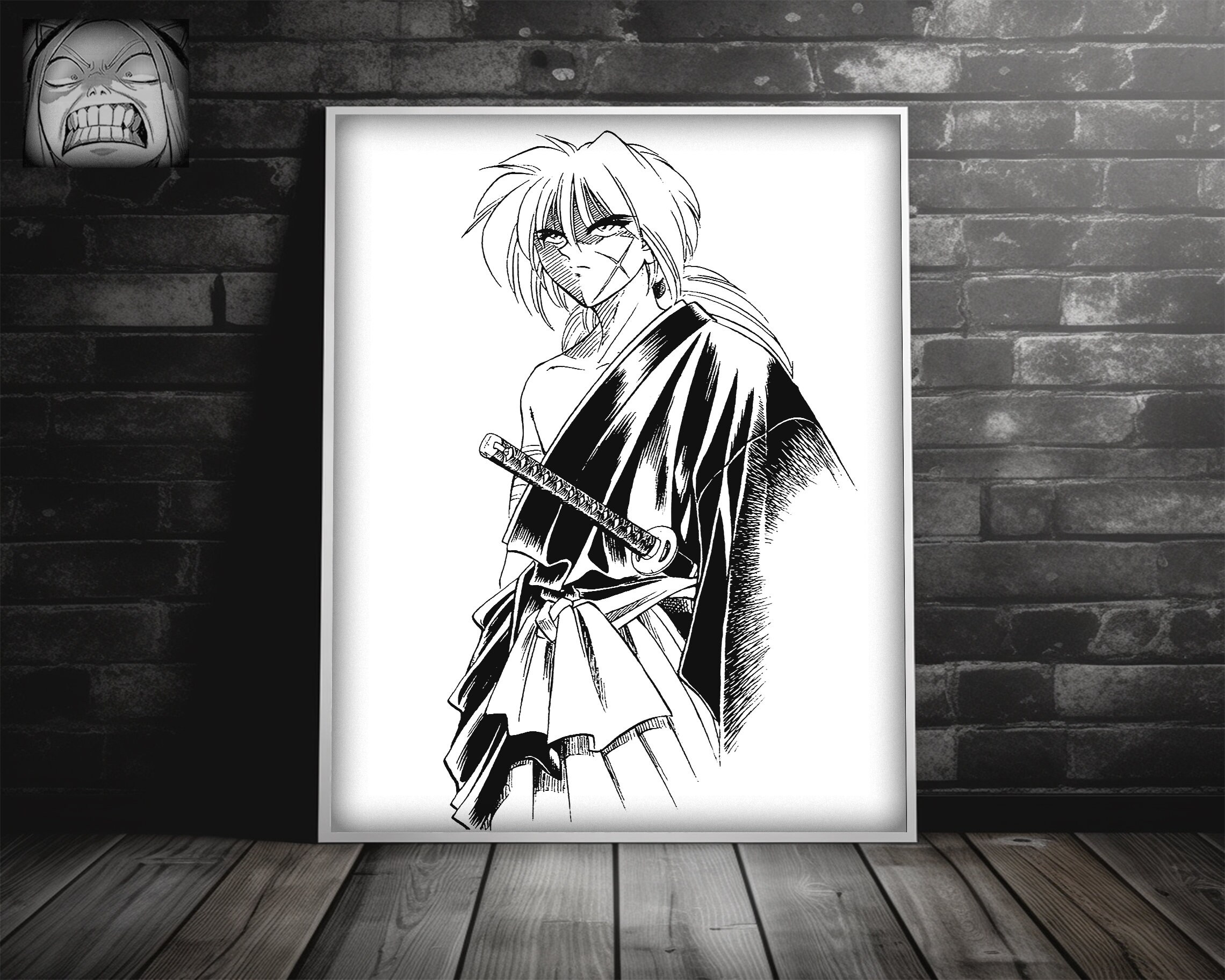 Himura Kenshin Rurouni Kenshin Manga Art Board Print for Sale by  zskasherman