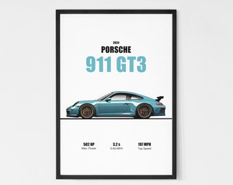 Porsche 911 GT3 Print | Supercar Poster (Digital Download)