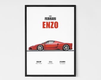 フェラーリ エンツォ ポスター イエロー 2000年代 モダン スーパーカー