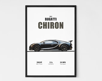 Bugatti Chiron 2022 Art Print | Supercar Poster (Digital Download)