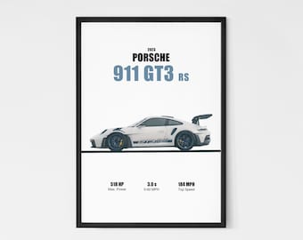 Porsche 911 GT3 RS Poster | Supercar Art Print (Digital Download)