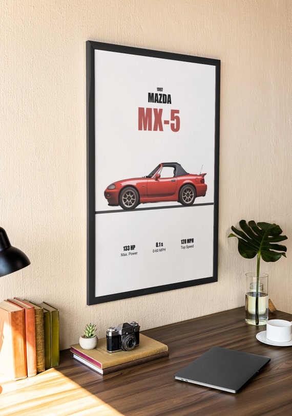1997 Mazda MX-5 Miata Art Print | Car Enthusiast Decor (digital