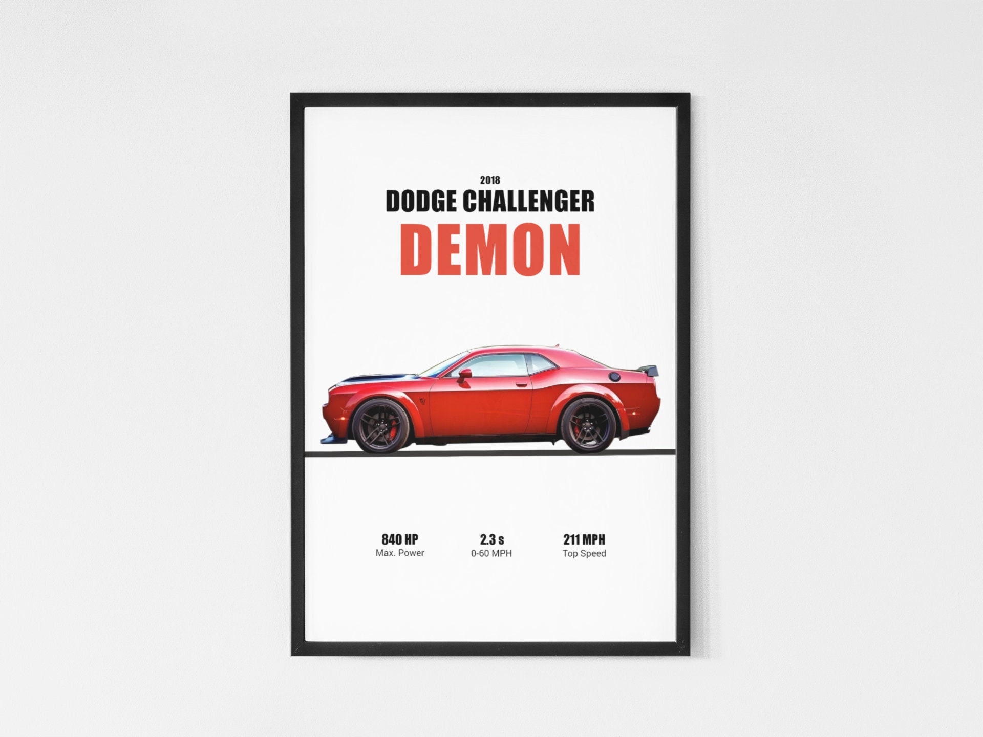 Dodge challenger poster - Etsy 日本