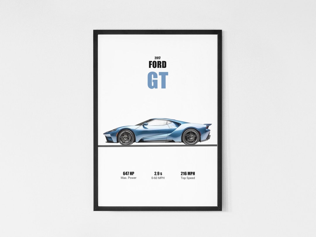 Ford GT 2017 Blueprint Art | Supercar Poster (digital Download) - Etsy