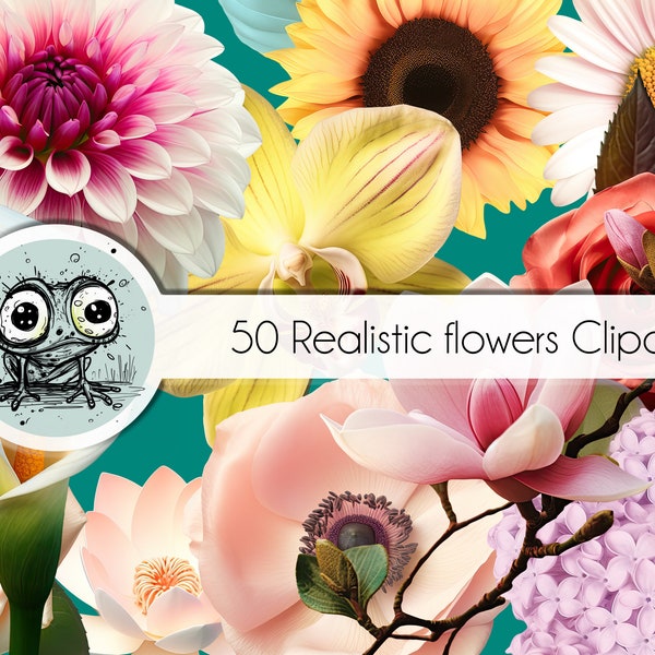 REAL Flower Clipart, Flower PNG, White Flower, Rose clip art, Realistic Flowers, PNG flowers, Flower Arrangement, CA0001