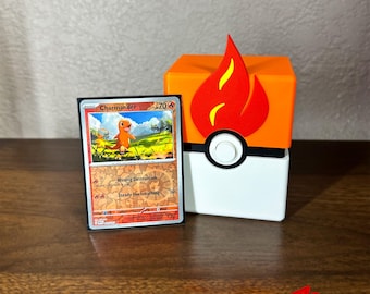 Charmander Deck Box | Compact Fits 60+ Double-Sleeved Cards