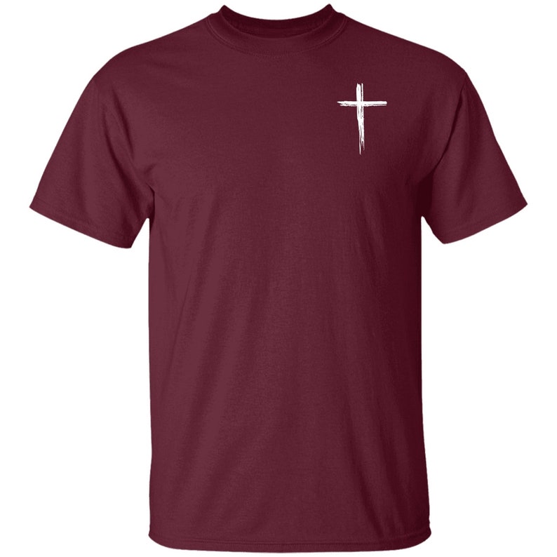 Faith-Based Patriotic USA T-Shirt, Distressed American Flag Tee, Isaiah 41:13 Bible Verse Shirt, Christian Patriot Shirt, Fear Not Tee image 2