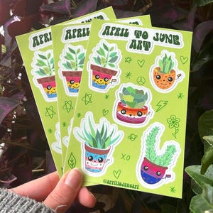 Subtle Gay Pride Sticker Sheet | Nature Stickers & Plant Pride Flag Designs for Journals, Planners, Gifts