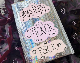 Mystery Sticker Pack Bundle of Stickers and Prints | Water Bottle Laptop Journaling Notebook Stickers
