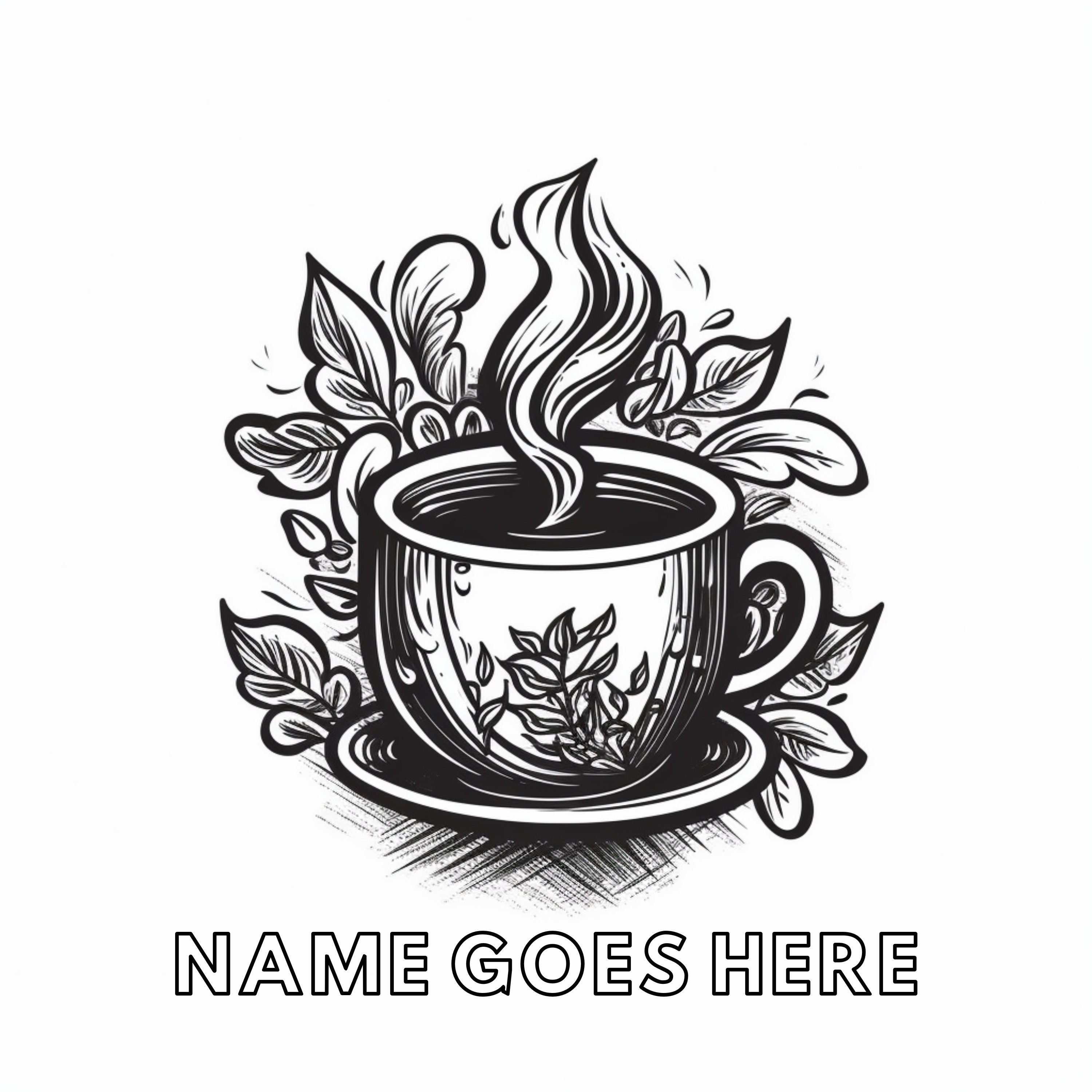 Tea & Coffee Cafe Logo - Etsy