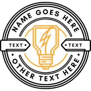 Illuminated Electrician / Electricity Logo