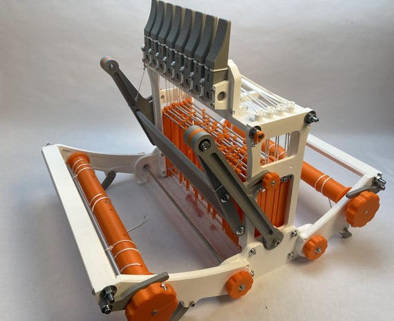 3D printed table loom with 8 shafts