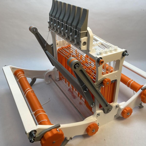 3D printed table loom with 8 shafts