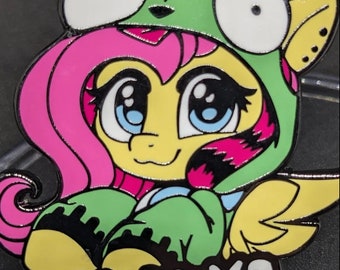 FlutterGir RAWR X3 Meme Scene My little pony emaille pin