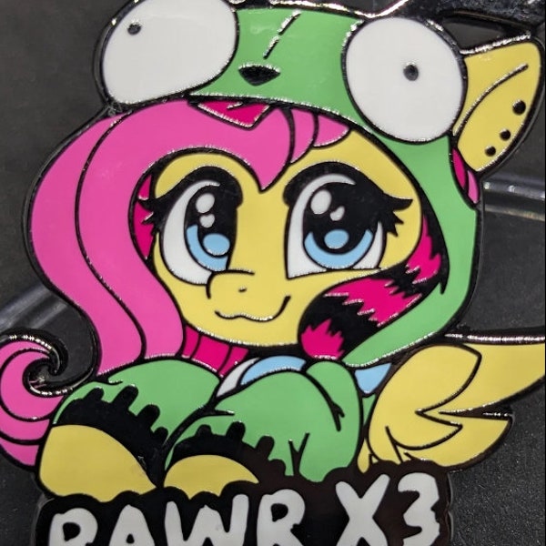 PRE-ORDER _ FlutterGir  RAWR X3 Meme Scene My little pony Enamel pin