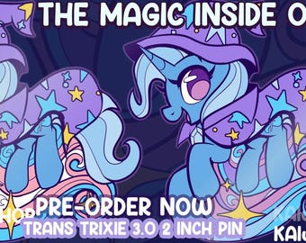 Transgender Trans Unicorn Trixie Lulamoon Collector  MLP Enamel Pin