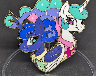 Luna & Celestia Royal Sister Holiday Jumbo 3" Enamel Pin