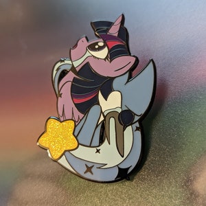 MLP Twilight Sparkle & Mordecai Shooting Stars 2 inch TikTok Meme Enamel Pin