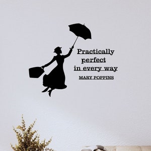 Flying Nanny Silhouette Metal Wall Art, Whimsical Umbrella Woman Cutout for Nursery, Kids Room, Entryway or Studio, Black Iron Wall Decor