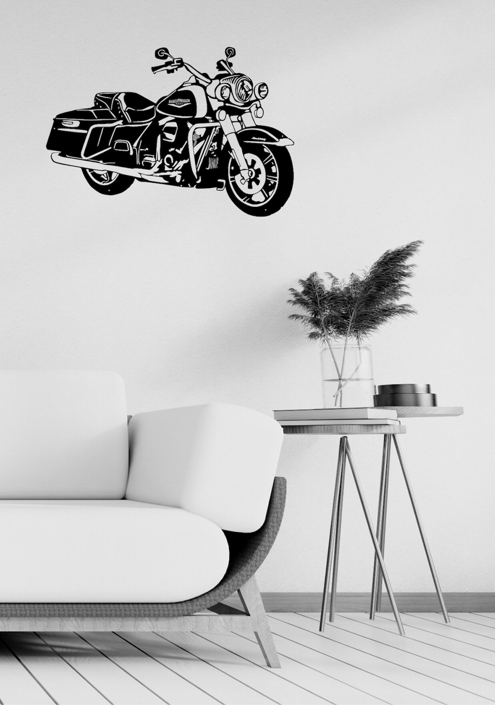 Harleydavidson Motorcycle Metal Wall Art Cruiser Motorcycle Bike Lover