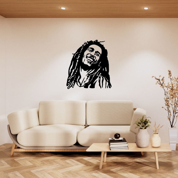 Apportez l'esprit de Bob Marley à la maison – Cintre mural en métal – Art fait à la main, ressentez la brise musicale sur vos murs. - Musique Reggae - Un amour