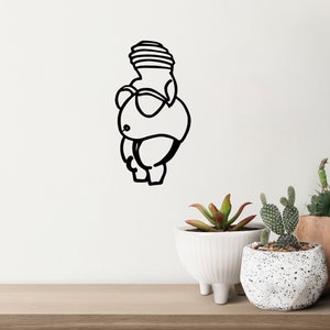 Art mural abstrait de la déesse Cybèle, sculpture en métal moderne inspirée du corps féminin de Vénus, sculpture aux lignes courbes pour espaces féminins sacrés et artistiques
