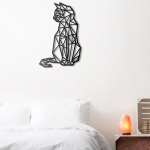 Wall Decor, Wall decor,Metal Wall Art,Wall Art,gift for cat person,Cat metal silhouette,gift for catlover,metal cat yard art,above bed decor