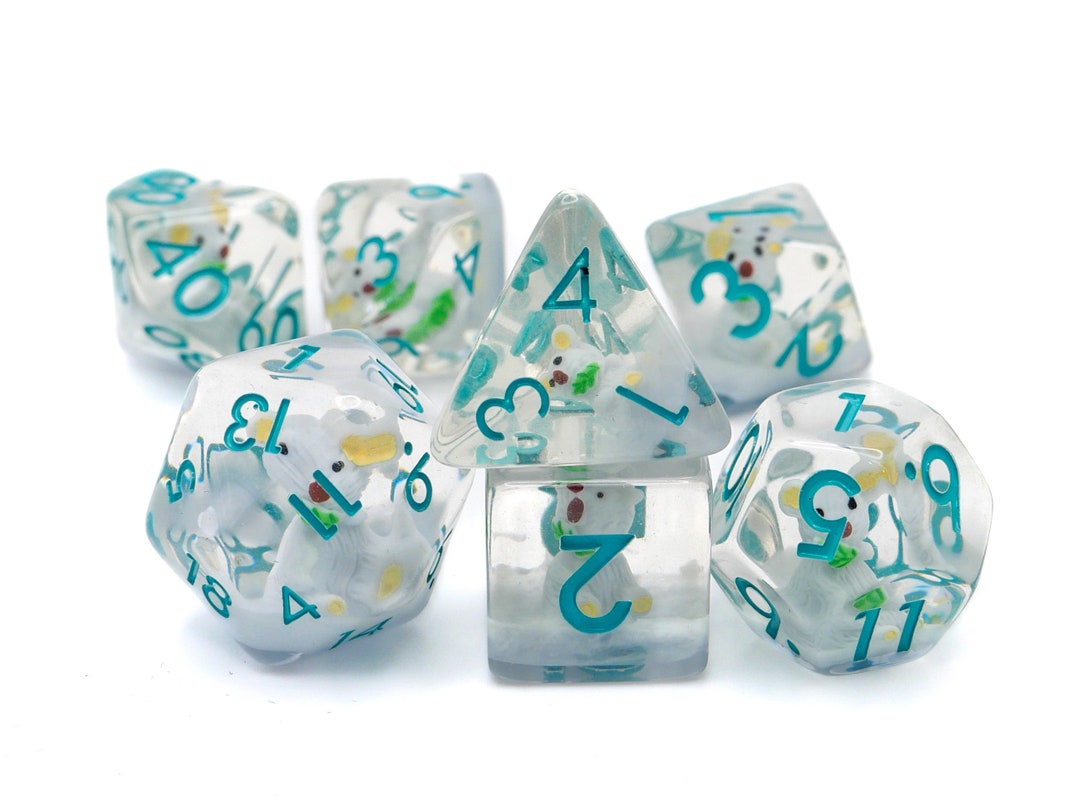 Artic Koala Resin Dice Set 7 Pieces Dnd Dice Australian Etsy