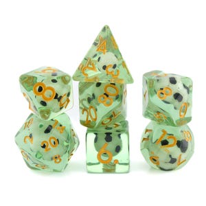 Soccer Ball DnD Dice Set | 7 Piece RPG Dice | Resin Dice Set | Futbol | Sports Dice | Dungeons and Dragons | Tabletop RPG | Nerdy Gift