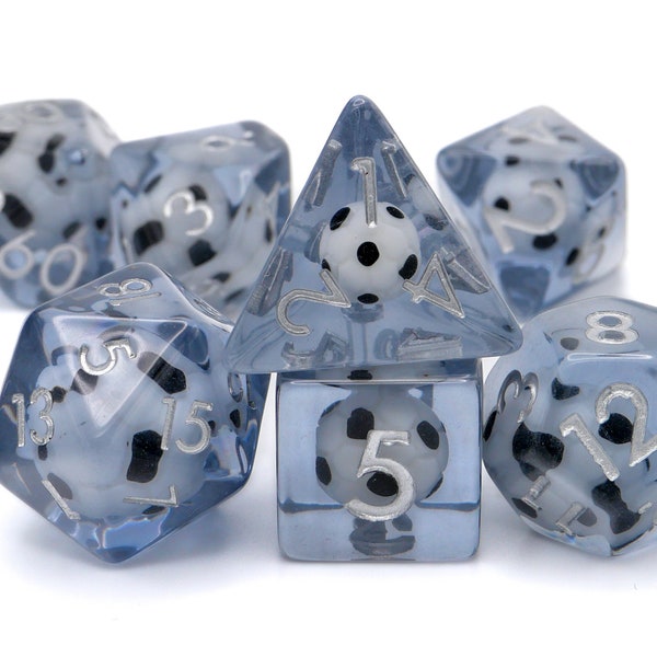 Soccer Ball Resin Dice Set | 7 Pieces | DnD Dice | Futbol | Tabletop RPG