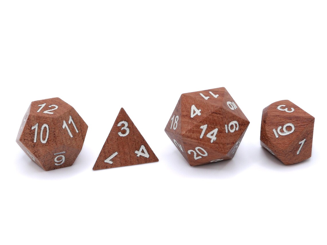 thumbnail image 2 of Antique White Poly Dice Set (7) For D&D Dungeons & Dragons Pathfinder - Total Party Kill 2 of 6