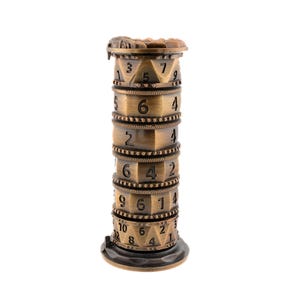 Tower Spinning Metal DnD Dice | Gyro Roulette Dice | Fidget Dice | Dragon Scale Texture | 7 in 1 | Dungeons & Dragons | RPG Dice | Gift Box
