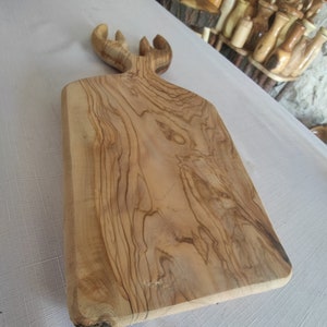 deer antler chopping board with handle, deer antler chopping board, wooden meat cutting board, deer antler serving plate, house gift