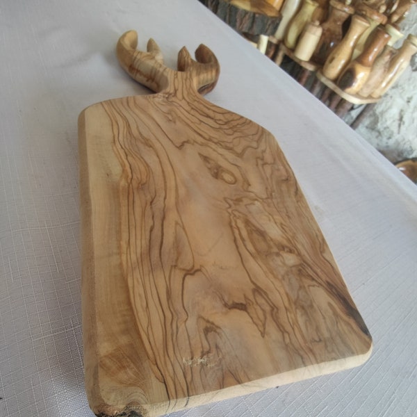 Cutting Board Antler Handle Etsy