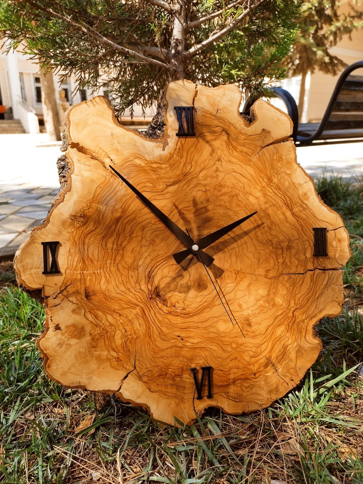 Olive Wood Wall Clock & Wooden Clock,wall Clock Wood, Christmas Gift