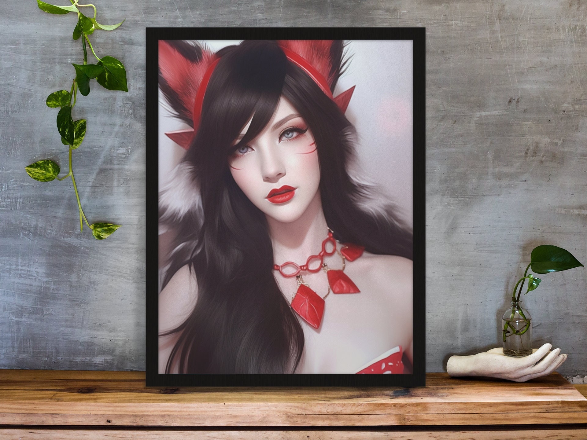 Custom Ahri Digital Download - Beautiful League of Legends Art Print - Perfect for Posters, Wall Decor, and Gamer Gifts