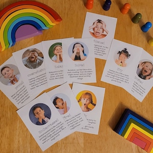 Feelings Flashcards Printable for children, Kids Emotional Regulation Tool, Mindfulness Activity, Social Emotional Learning.
