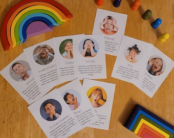Feelings Flashcards Printable for children, Kids Emotional Regulation Tool, Mindfulness Activity, Social Emotional Learning.