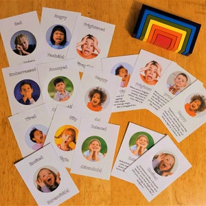 Feelings Flashcards Printable for children English & French, Kids Emotional Regulation Tool, Mindfulness Activity, Social Emotional Learning
