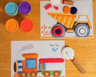 Tapetes de plastilina para transporte: Actividad de motricidad fina (PDF)