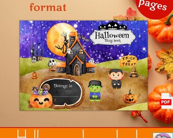 Halloween Toddler Busy Book: Homeschool, Preschool Activity Binder (Digital Download)